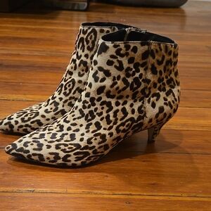 Sam Edelman Brown and Black Ankle Booties with Sleek Pointed Toe